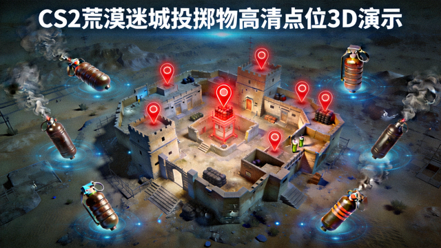 CS2荒漠迷城投掷物高清点位3D演示封面